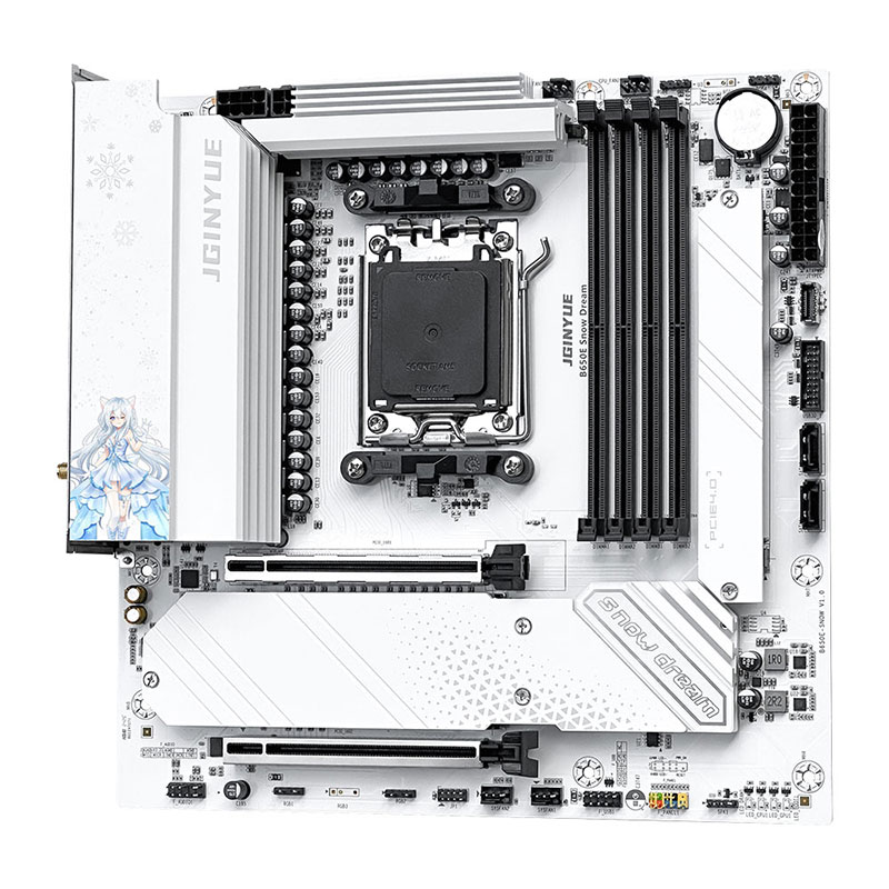 JGINYUE B650E Snow Dream AM5 P - Am5 Micro Atx Pcie 5.0 Motherboard reseña y precio
